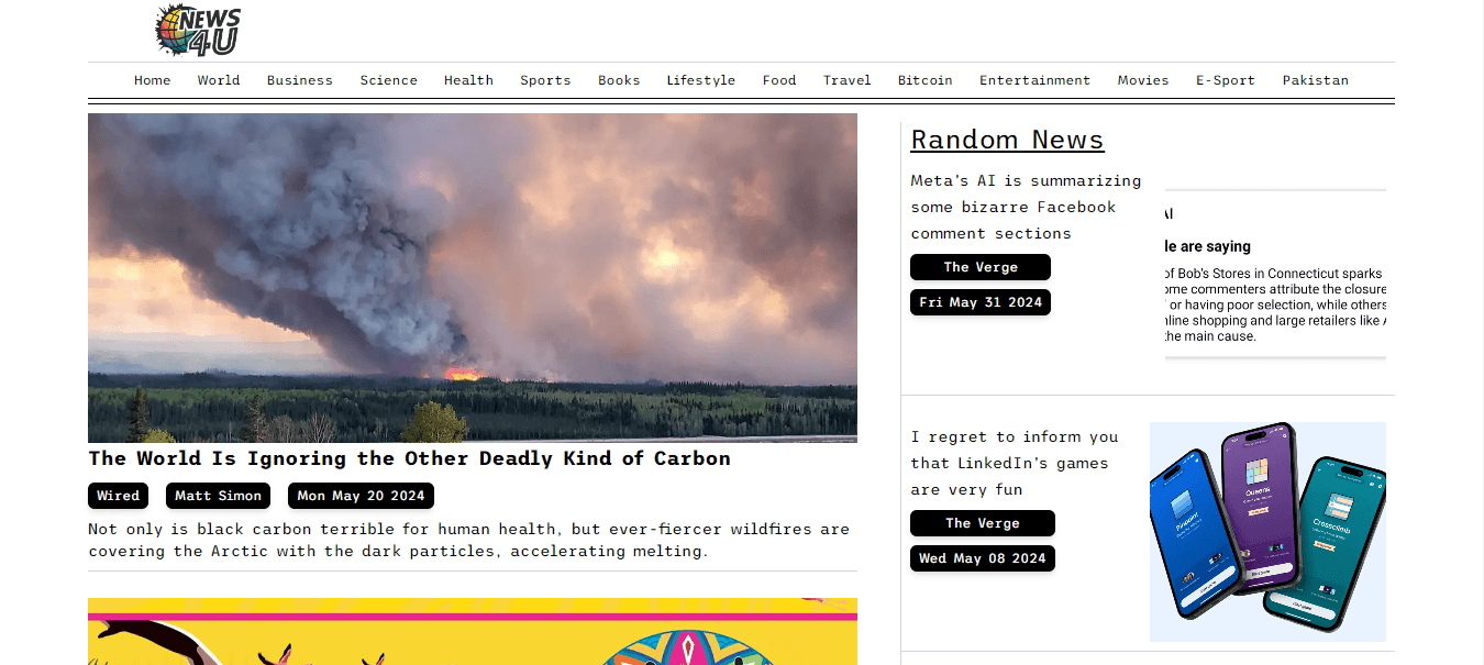 News 4 U | News Website